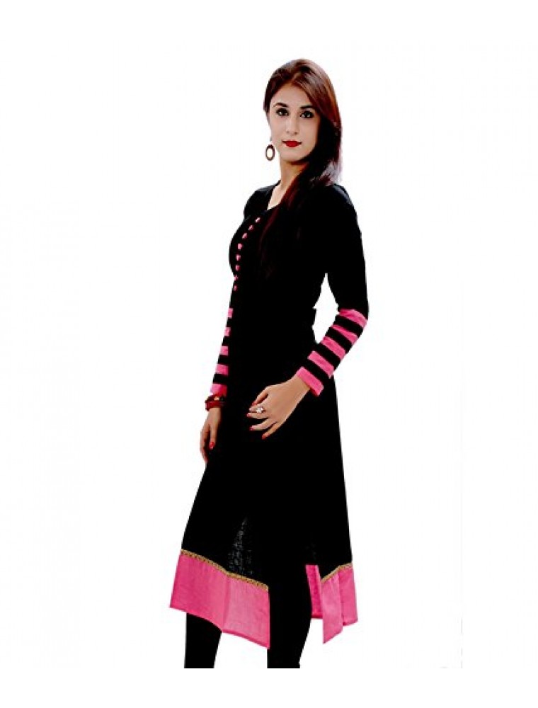 aikau0027s indo cotton kurti pink fabric women ethnic wear designer kurtis for  women ( KDNKCFC