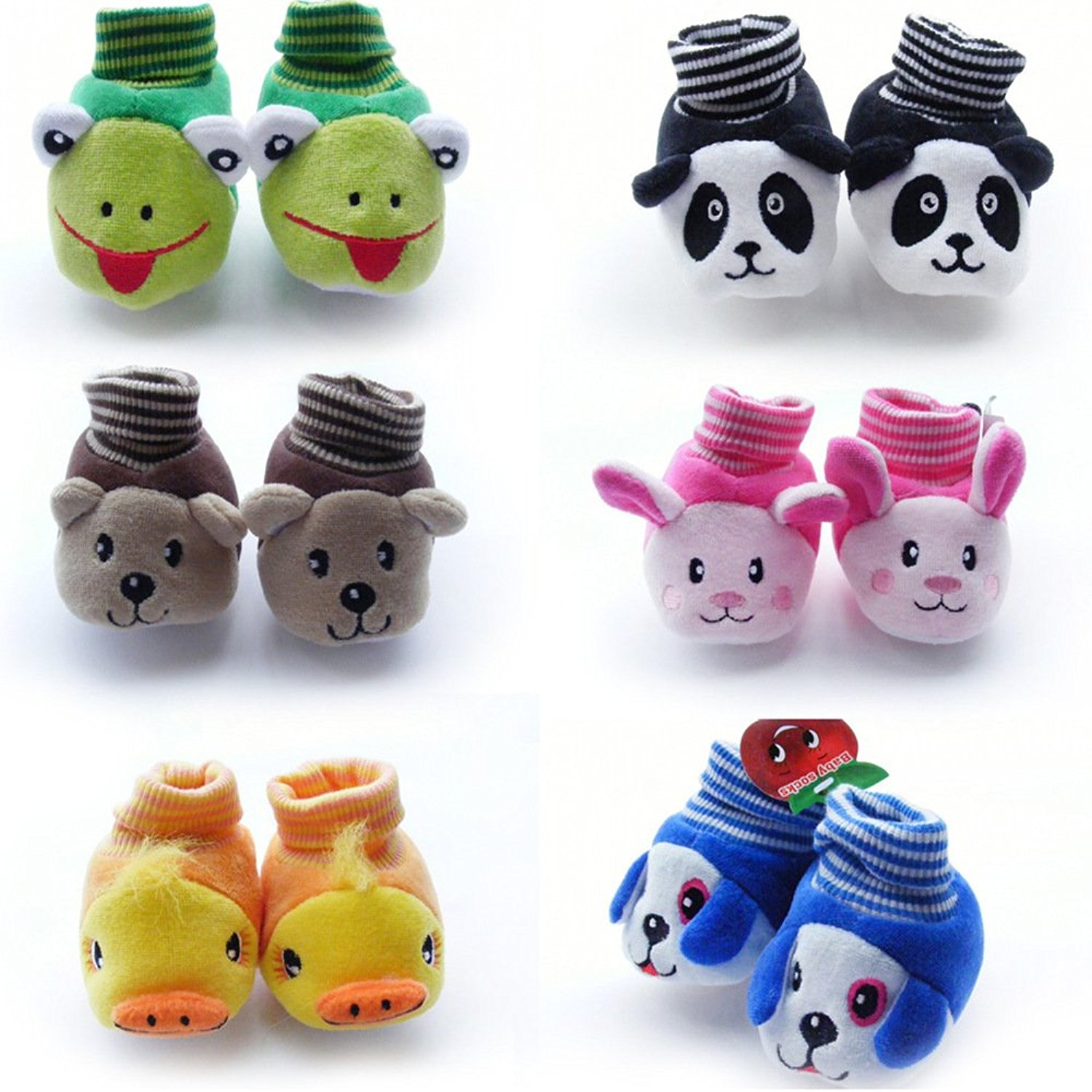 baby shoes home cube® born baby fancy cartoon face socks cum shoes ( random design / OGIEQNT