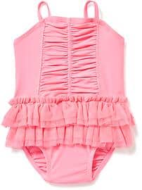 Baby Swimsuits ruched tutu swimsuit for baby BZCIDUD