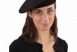 beret hat black beret adult halloween costume accessory WFMACFN