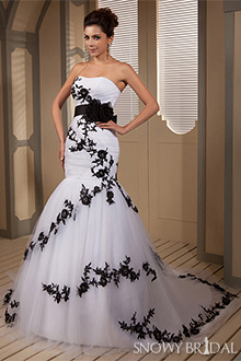 black and white wedding dress black and white wedding dresses - w0806 ATCKFWC