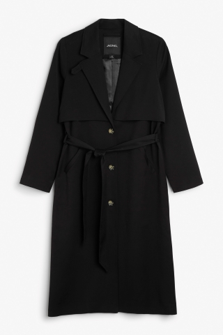 black coat jackets u0026 coats - monki PWMDYYZ