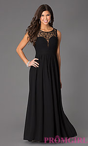 black prom dresses image of sleeveless floor length lace dress style: lp-22297 front image HFQTOZS