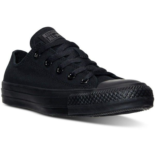 black sneakers converse womenu0027s chuck taylor ox casual sneakers from finish line found on  polyvore featuring CYHMEGJ