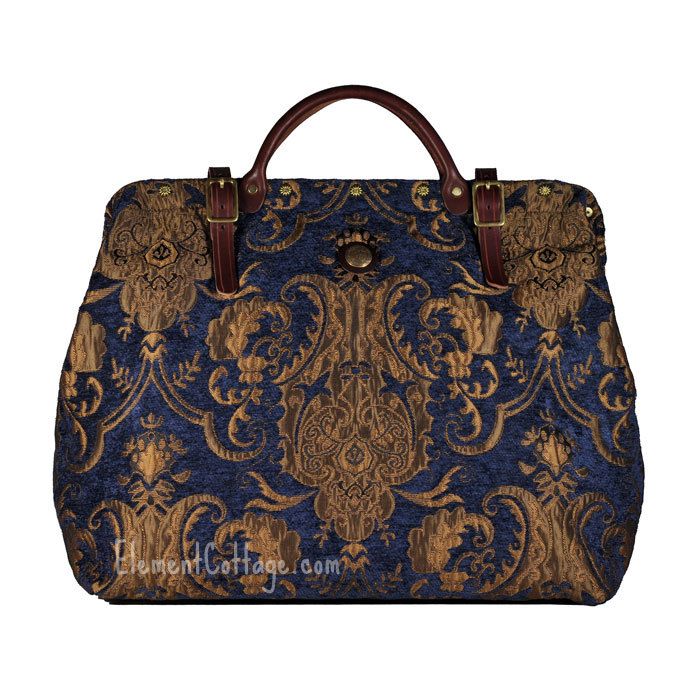 carpet bags blue carpet bag by victorian traveler | lg blue danube PMPCVPB