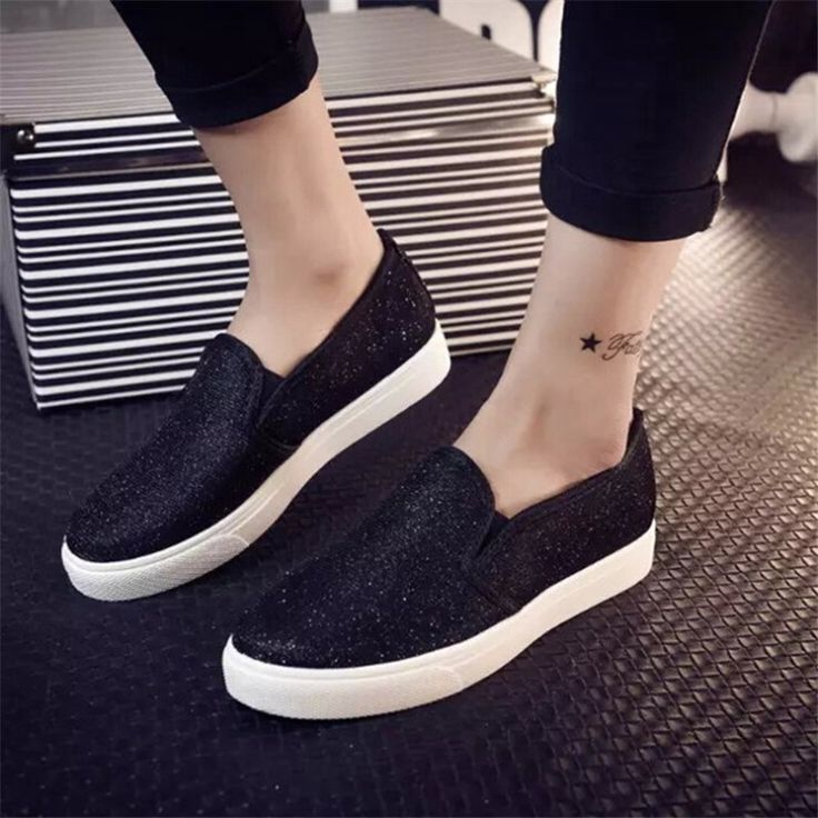 casual shoes for women 2015 fashion women casual flat shoes womenu0027s spring autumn sequined canvas  shoes for women QTCQHRY