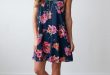 casual summer dresses for women flower YOFVMYU