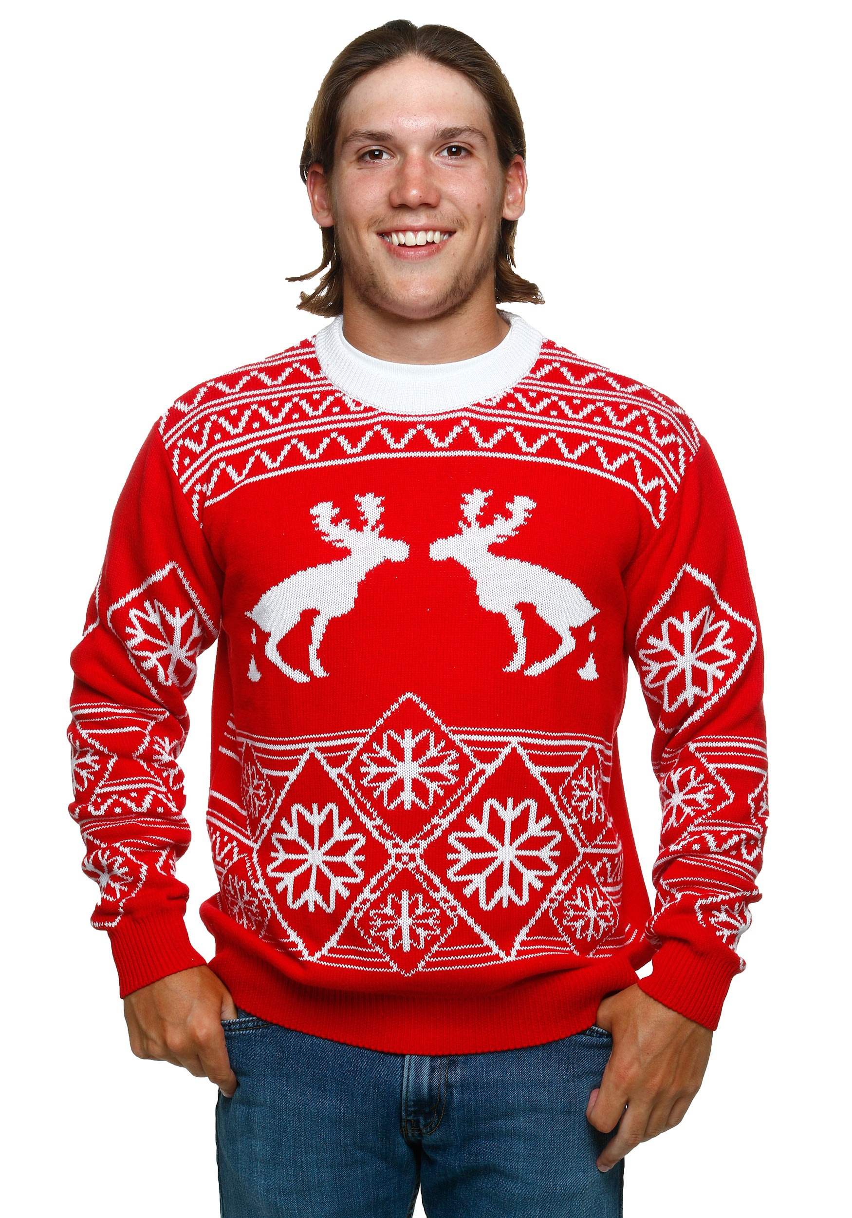 christmas sweaters pooping moose ugly christmas sweater RIFEJPJ