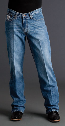 cinch jeans cinch menu0027s white label mid rise relaxed fit straight leg jean - medium  stonewash MEBVRPT