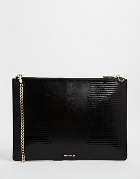 clutch bags whistles leather rivington in faux lizard LYIBLHM
