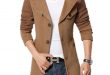 coats for men 2017 brand winter jacket coat men turnd-down collar slim fit mens pea coat  khaki IIUIKJH