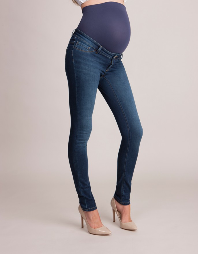 comfortable over bump slim leg maternity jeans ... PVLAXBI