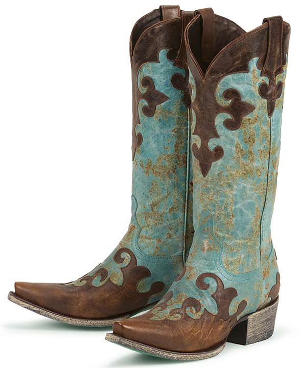 cowgirl boots lane boots womenu0027s u0027dawsonu0027 cowboy boots - turquoise/ brown TNQHRFF