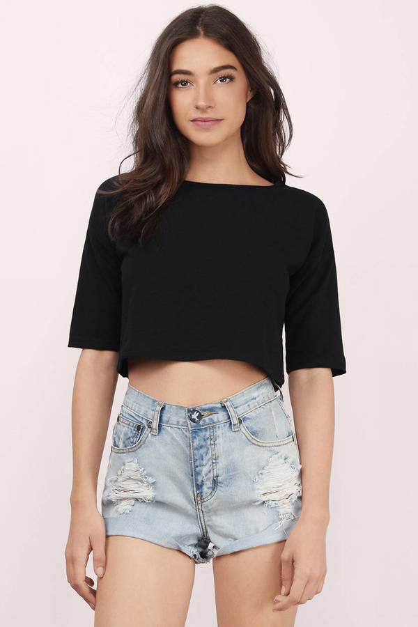 cropped tops final sale QMPABNQ