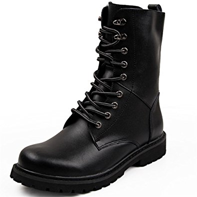 duoduo menu0027s 2601 genuine leather combat boots ,black,6.5d(m) us ZPLLNPK
