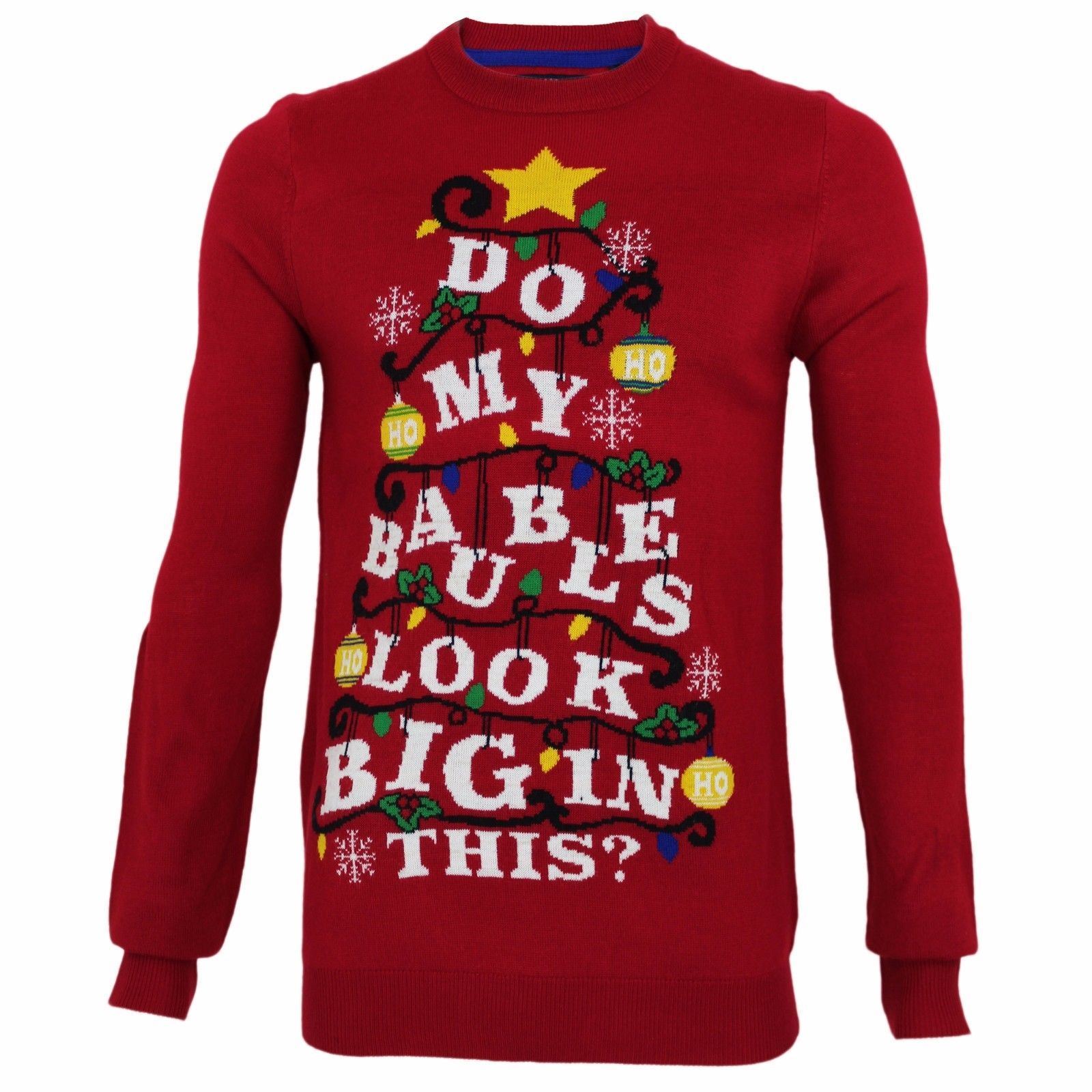 funny christmas jumpers prev next. x close. mens novelty funny christmas baubles thin knitted christmas  jumper sweater WICUEGD