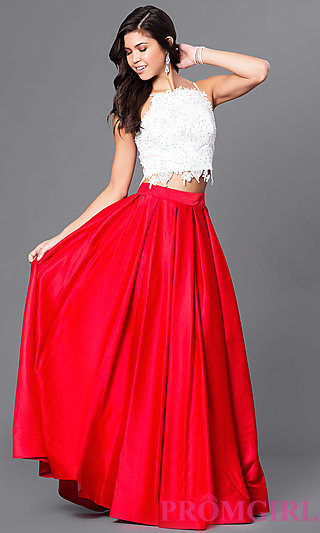 gown dresses dave and johnny two piece ball gown-promgirl HWKNUZG