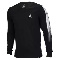 jordan t shirts jordan scorch long sleeve t-shirt - menu0027s - black / white QGOBOEM