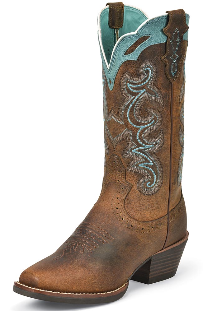 justin boots for women justin womens silver collection cowboy boots - rugged tan buffalo QCDPZHD