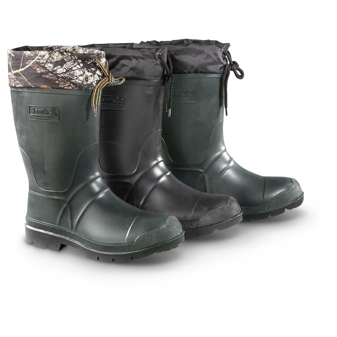 kamik menu0027s sportsman rubber boots, waterproof, insulated - pictured from  left to right: ... VMLDSWQ