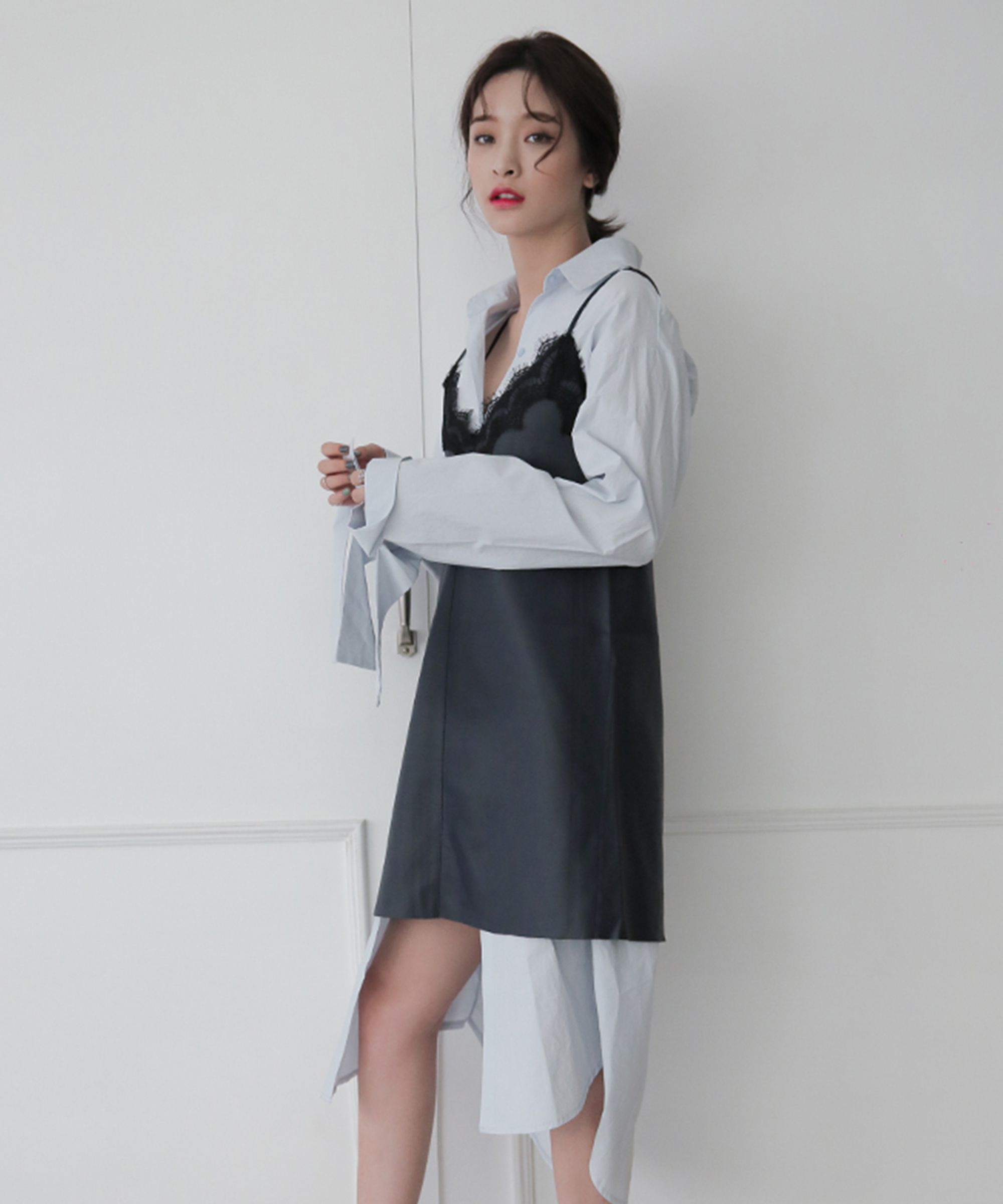 korean fashion stylenanda outfits fishnets corset belt IVCDSDL
