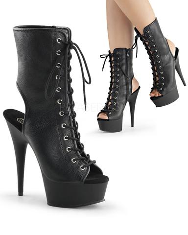 lace up peep toe ankle boot stripper shoes-boots AYJOZEH