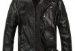 leather coats chouyatou menu0027s vintage stand collar pu leather jacket at amazon menu0027s  clothing store: MGDQCUG