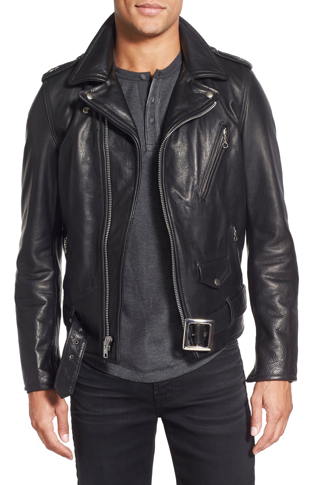 leather jackets for men schott nyc perfecto waxy leather moto jacket LDUXLMP