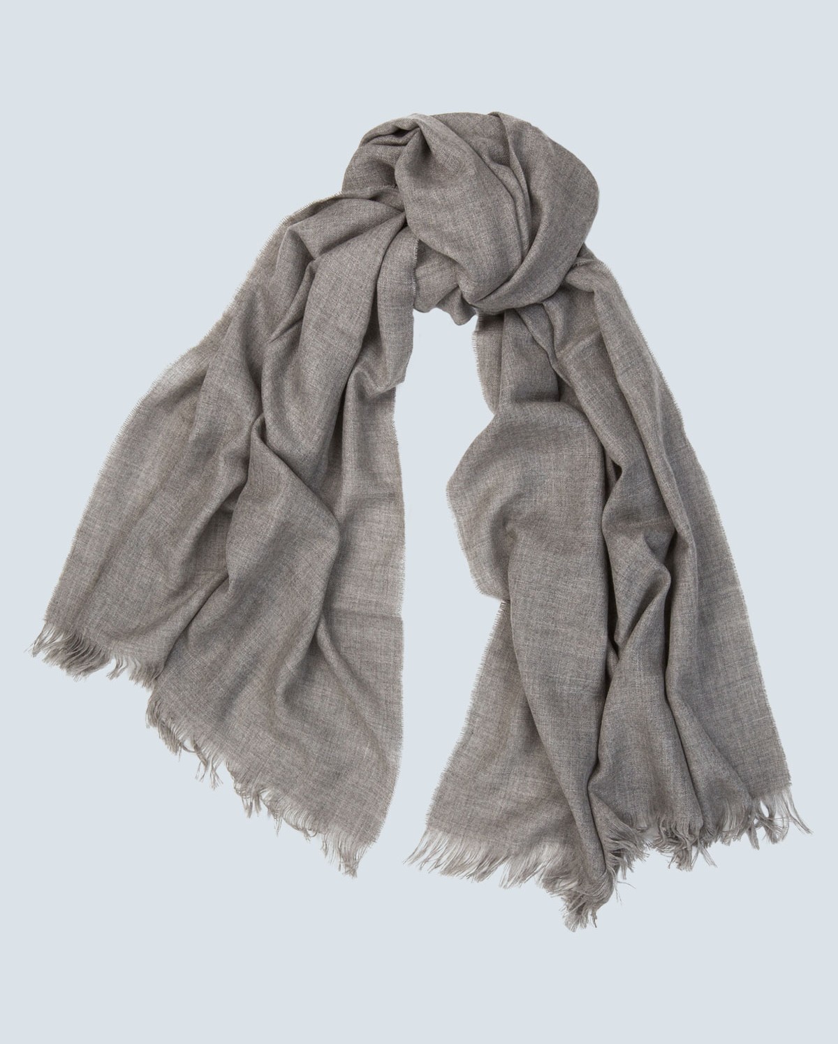 lightweight 100% cashmere scarf silver grey STPEPPH