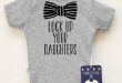 lock up your daughters baby boy clothes. baby boyu0027s bodysuit with bow  graphic. infant HTHXWEG