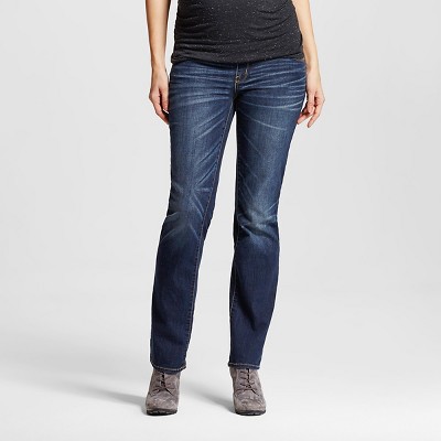 maternity jeans maternity over the belly dark wash bootcut jeans - liz lange® for target MRVQFUZ