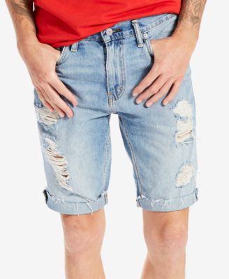 mens denim shorts leviu0027s® menu0027s 511 slim-fit cutoff ripped jean shorts XIYZQWL