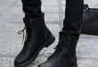mens military boots new fashion menu0027s short shoes retro combat boots winter england-style boots  @94 YZGEXKI