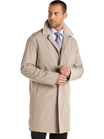 mens raincoat outerwear - calvin klein stone raincoat - menu0027s wearhouse LOVSWXS
