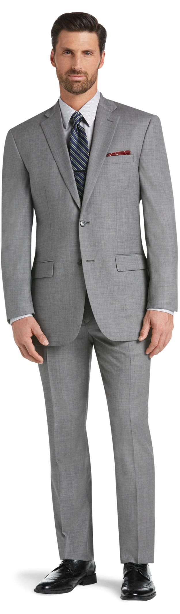 mens suit menu0027s suits, traveler collection traditional fit sharkskin suit - jos a bank SYBSVXN