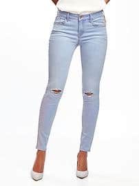 mid-rise distressed rockstar jeans for women GTYFCKI