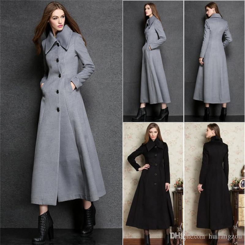 new brand winter coats for women black silver turtle neck fashion jackets  long wool IZIQGNT