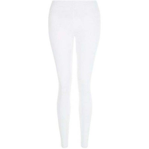 new look white leggings ($5.29) ❤ liked on polyvore featuring pants,  leggings, VJGQJIS