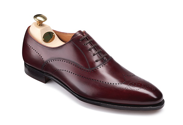 oxford shoes plain oxford weybridge with broguing by crockett u0026 jones in burgundy  burnished calf. plain OIZUMHO