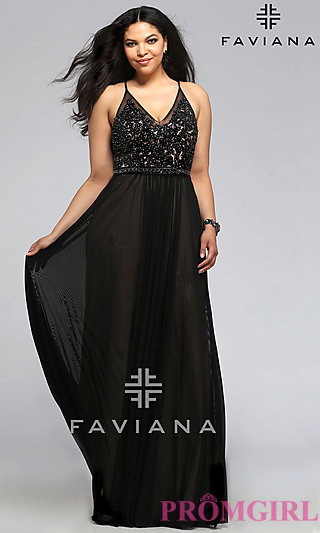 plus size formal dresses celebrity prom dresses, sexy evening gowns - promgirl: fa-9373 QMFACRL