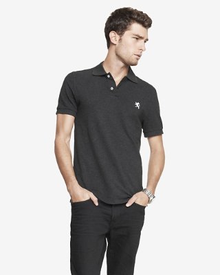 polo shirts for men ... fitted small lion pique polo THQJFZA