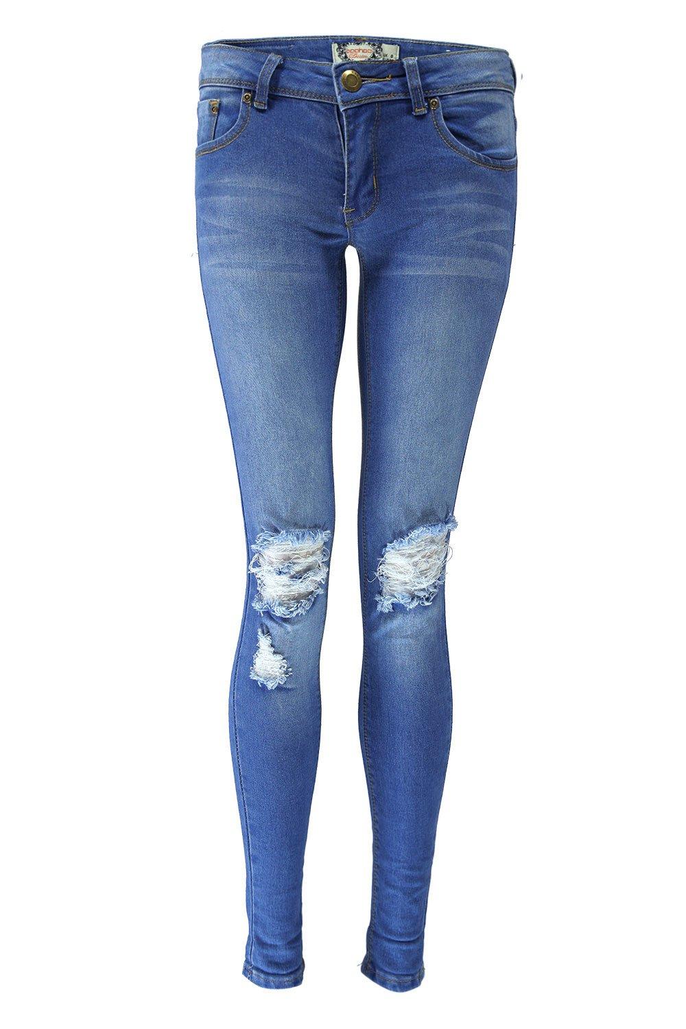 ripped skinny jeans loren distressed rip knee skinny jeans | boohoo XALEIKG