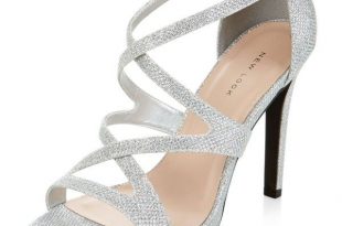 silver shoes new look silver glitter strappy heels (£25) ❤ liked on polyvore featuring  shoes FFUNLSM