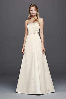 simple wedding dresses long a-line simple wedding dress - davidu0027s bridal collection QFULBRY