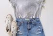 summer outfits 20 style tips on how to wear a striped shirt this summer EXBFXFL