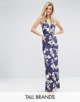 tall maxi dresses oh my love tall maxi dress with open back in floral print TTYTPXO