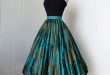 vintage dresses vintage 1950u0027s skirt ...fabulous maya de mexico original hand-painted  cotton pin-up full circle skirt MIWEVIL