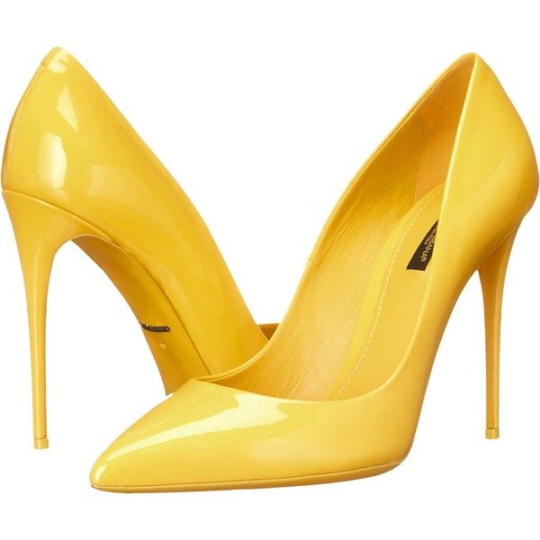 yellow heels dolce u0026 gabbana vernice pump (sun) womenu0027s shoes (570 aud) ❤ liked QMYKPOV