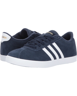 adidas casual shoes adidas courtset (navy/white/gold) womenu0027s lace up casual shoes SEQQPKH