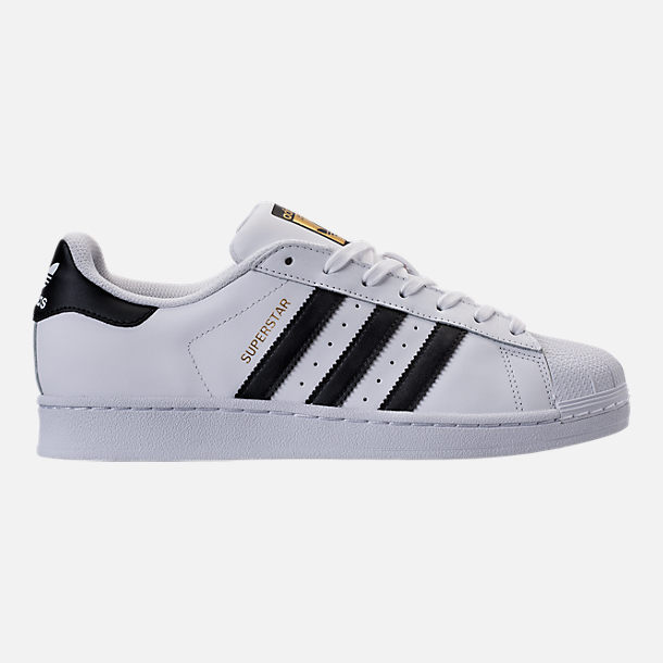 adidas casual shoes right view of superstar in white/black/gold JIGKYDU